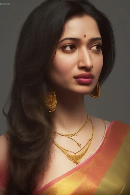 South Indian actress Tamannaah, by Mahmoud Sai, Cartographic, Circuitry, Golden Hour, Closeup-View, 16k, Lumen Global Illumination, Diffraction Grading