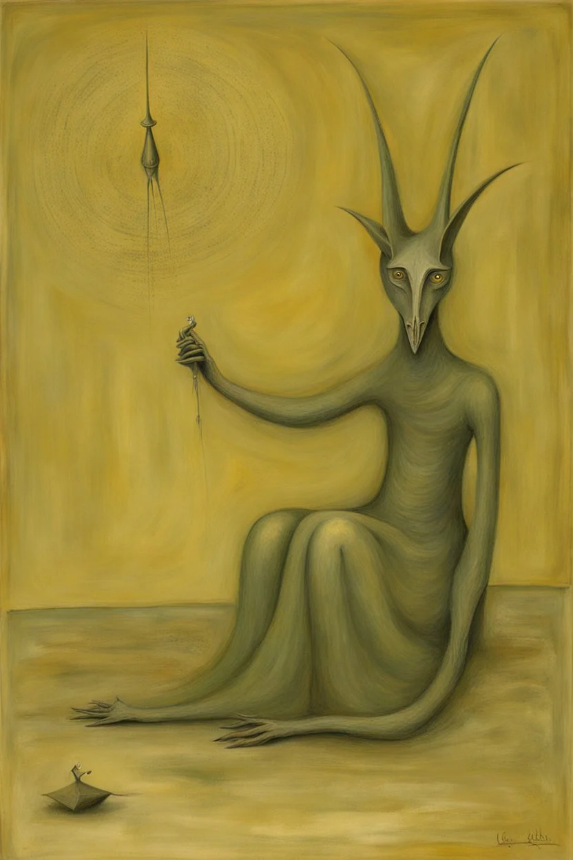 the bringer of bad news by artist "Leonora Carrington"