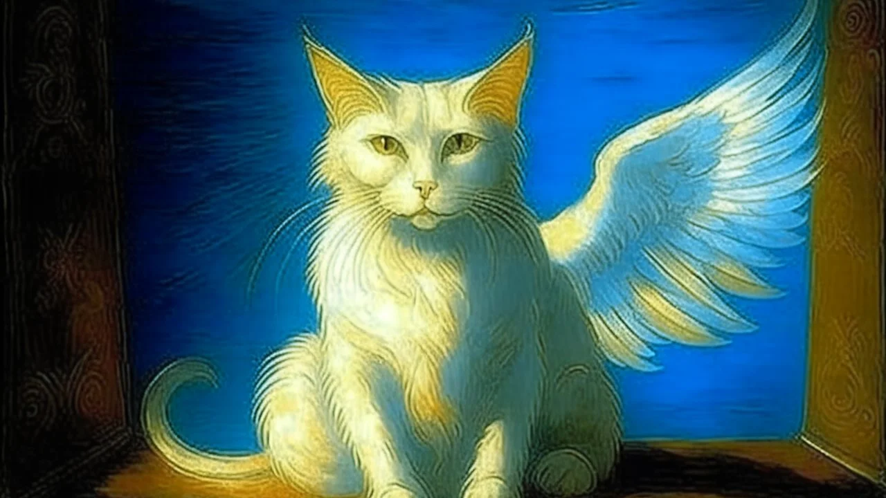 Portrait of a cat by Van Gogh