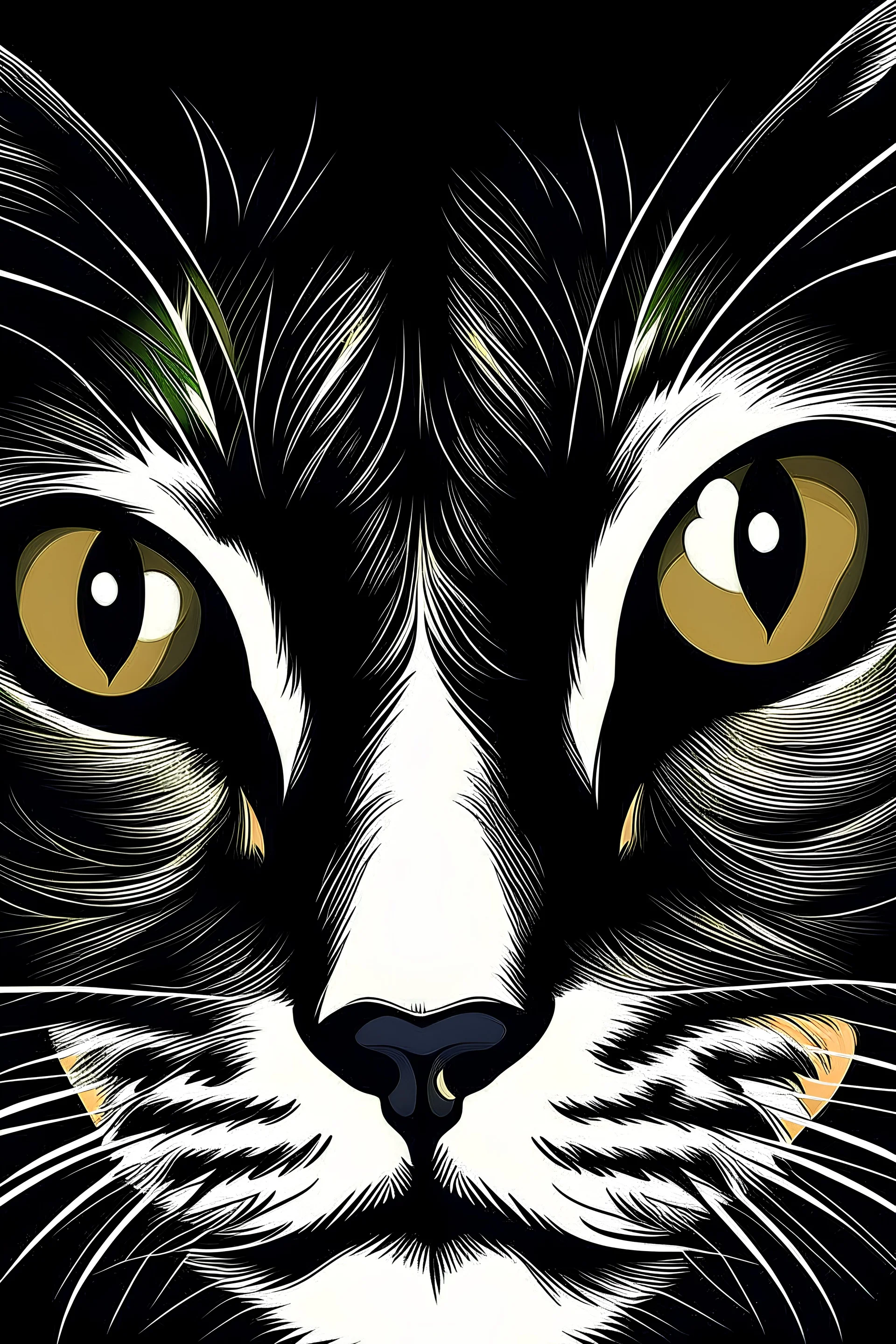 cats eyes vector style