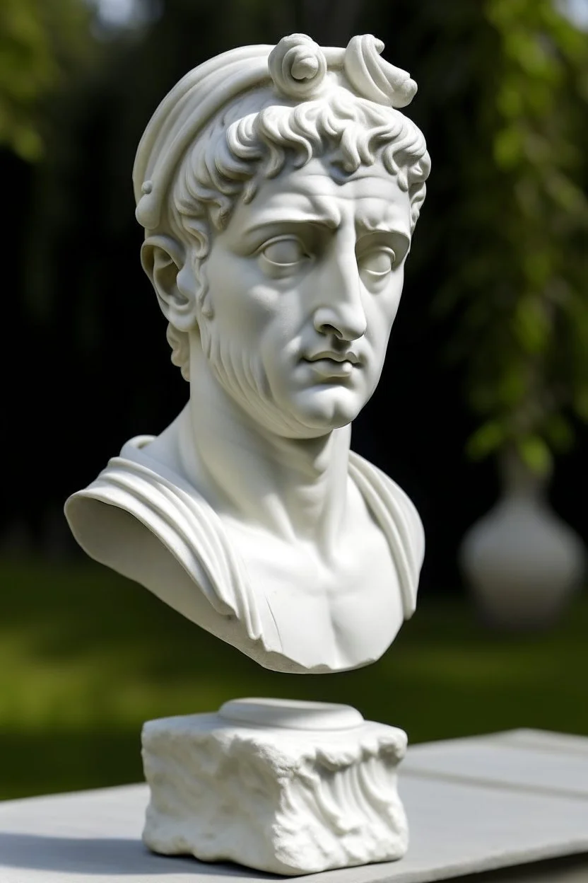 Anime fascist roman statue head