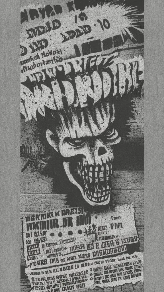 old school hardcore punk flyer