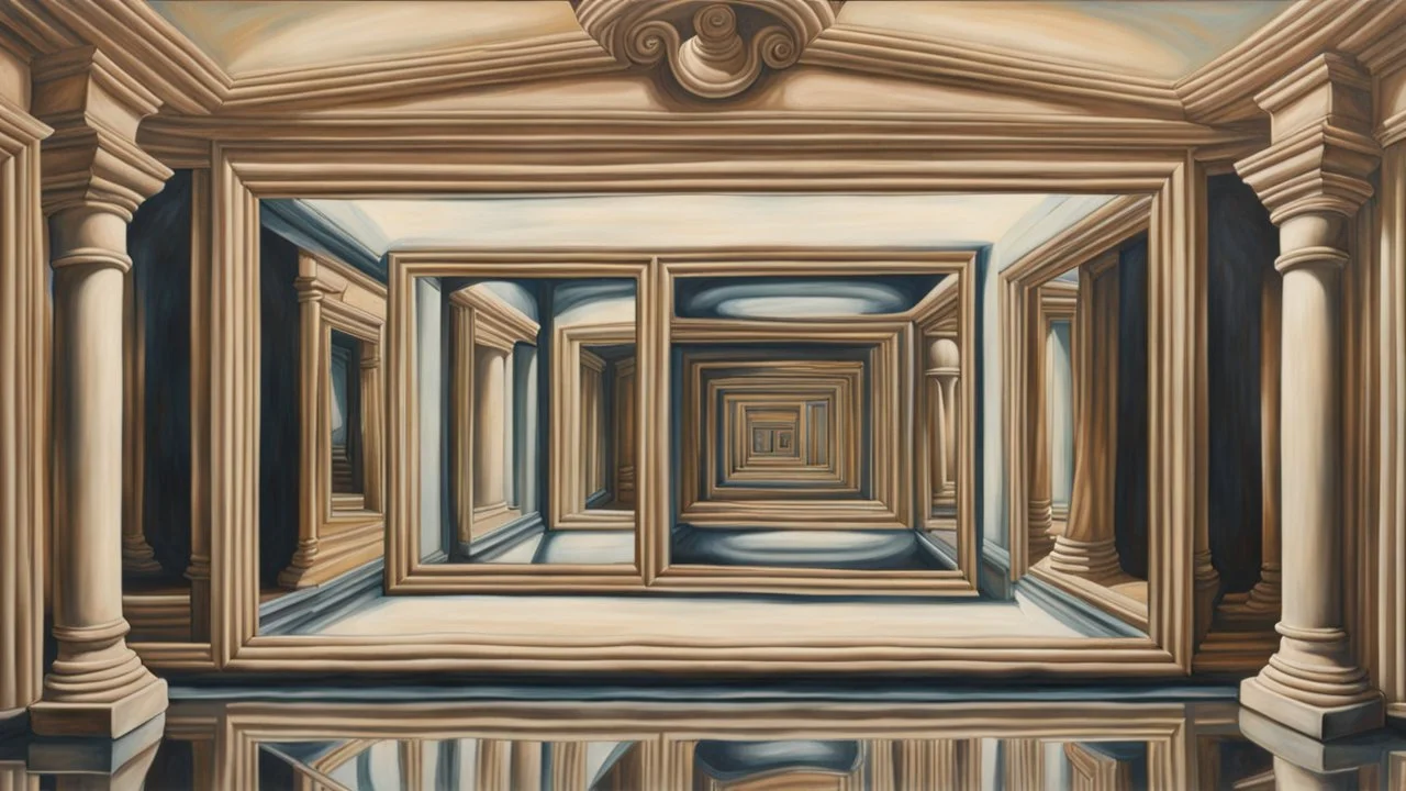 recursive reflection trompe l'oeil