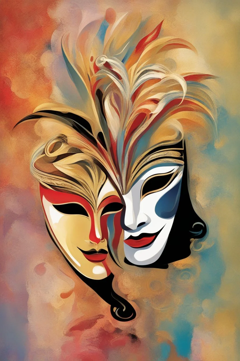 Abstract venetian masks