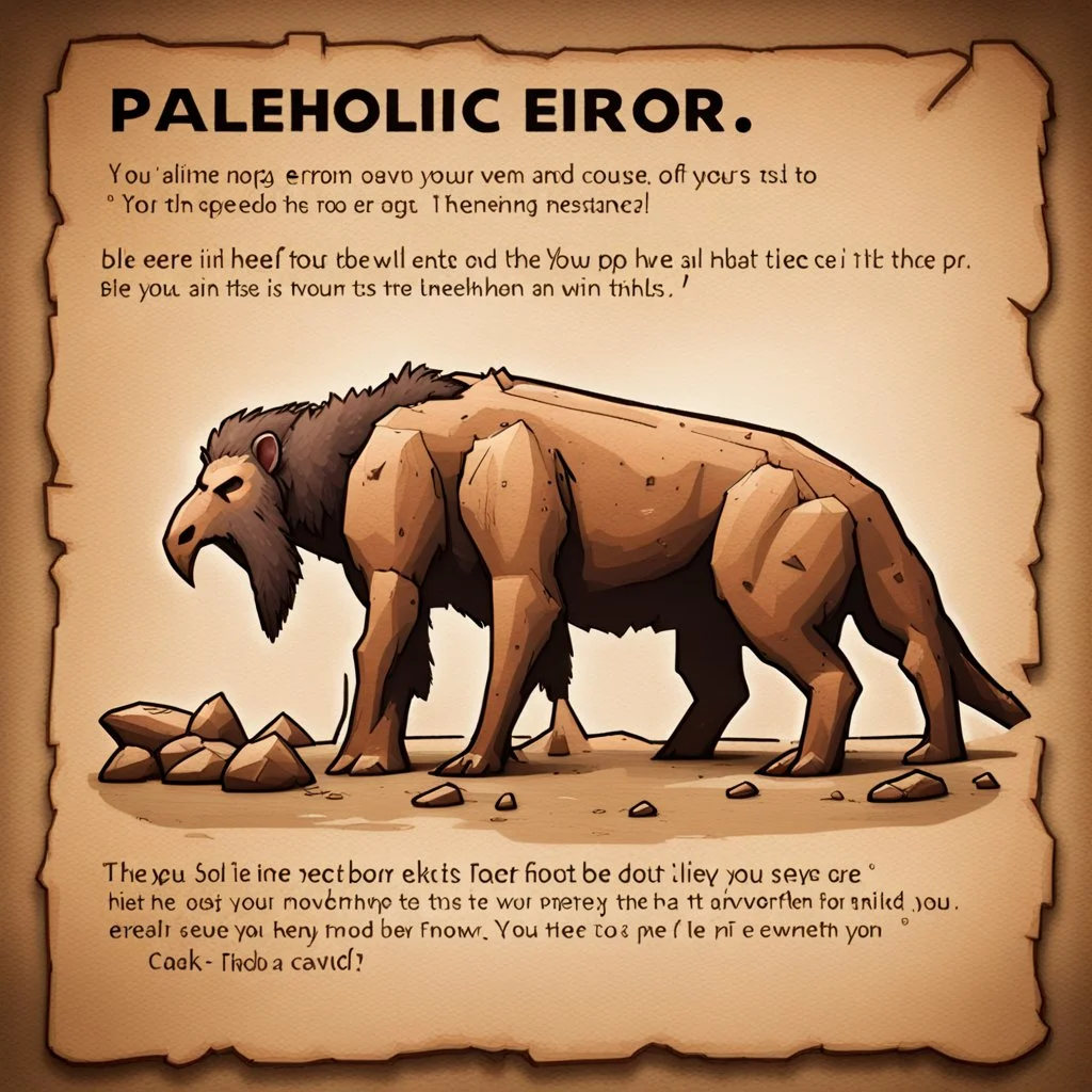 Paleolithic error message