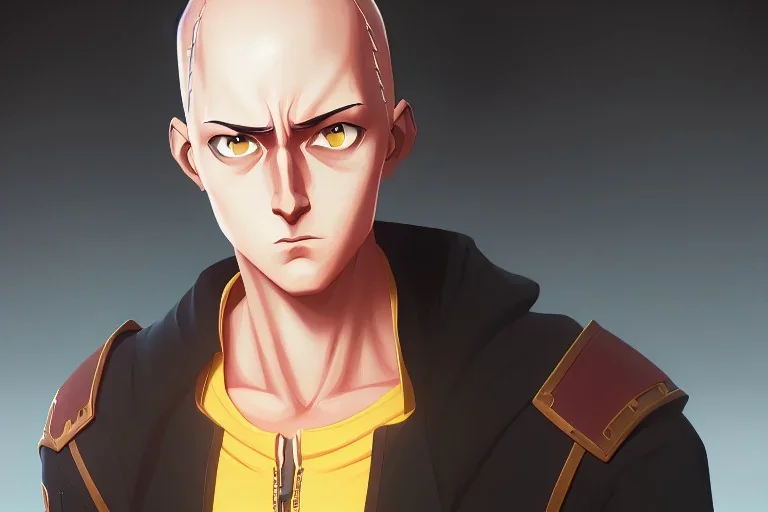 Portrait of Saitama by Jake Bartok