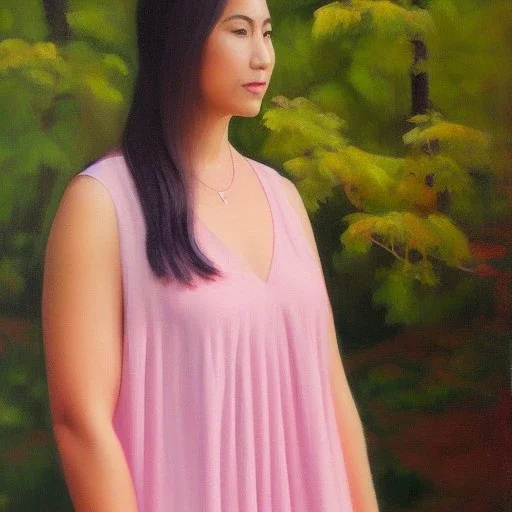 Full body portrait, painting, medium shot lady cottonwood