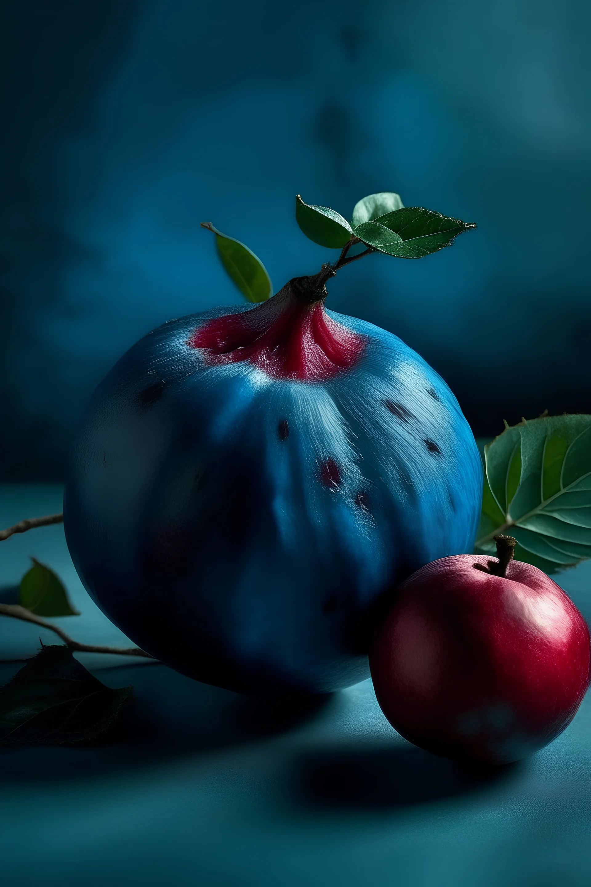 a blue colored Pomegranate