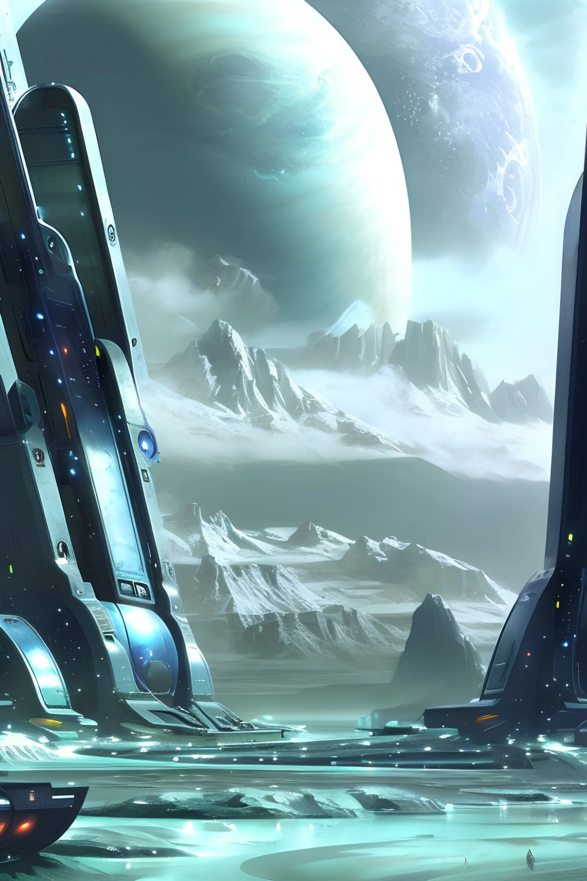 futuristic Civilization on Neptune