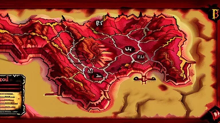 blood red dessert crimson corruption hell wastelands battlemap dnd