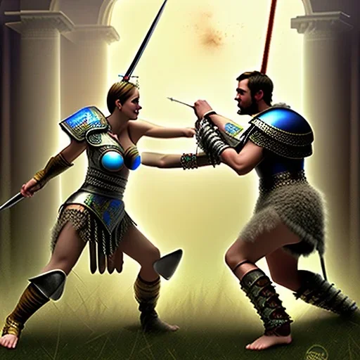 Gladiator fighting