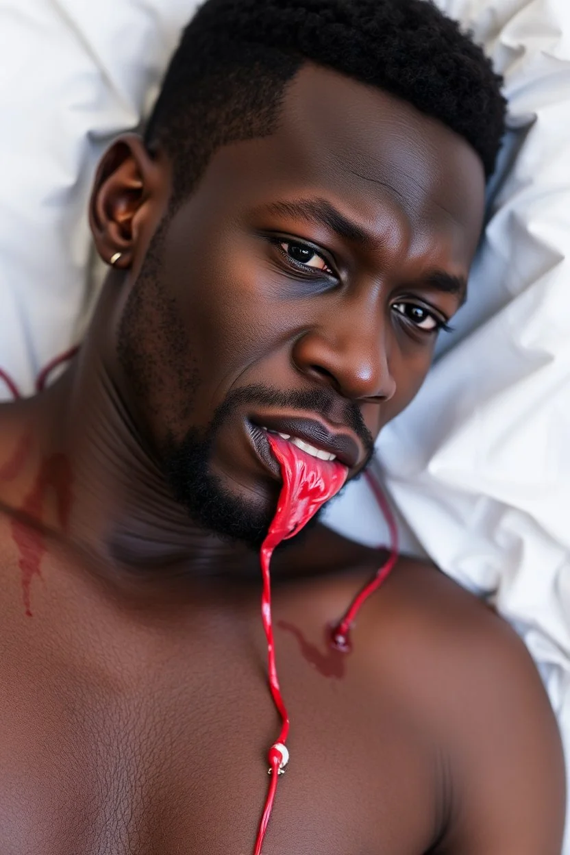 schwarzer mann mit tötlicher verletzung verblutet