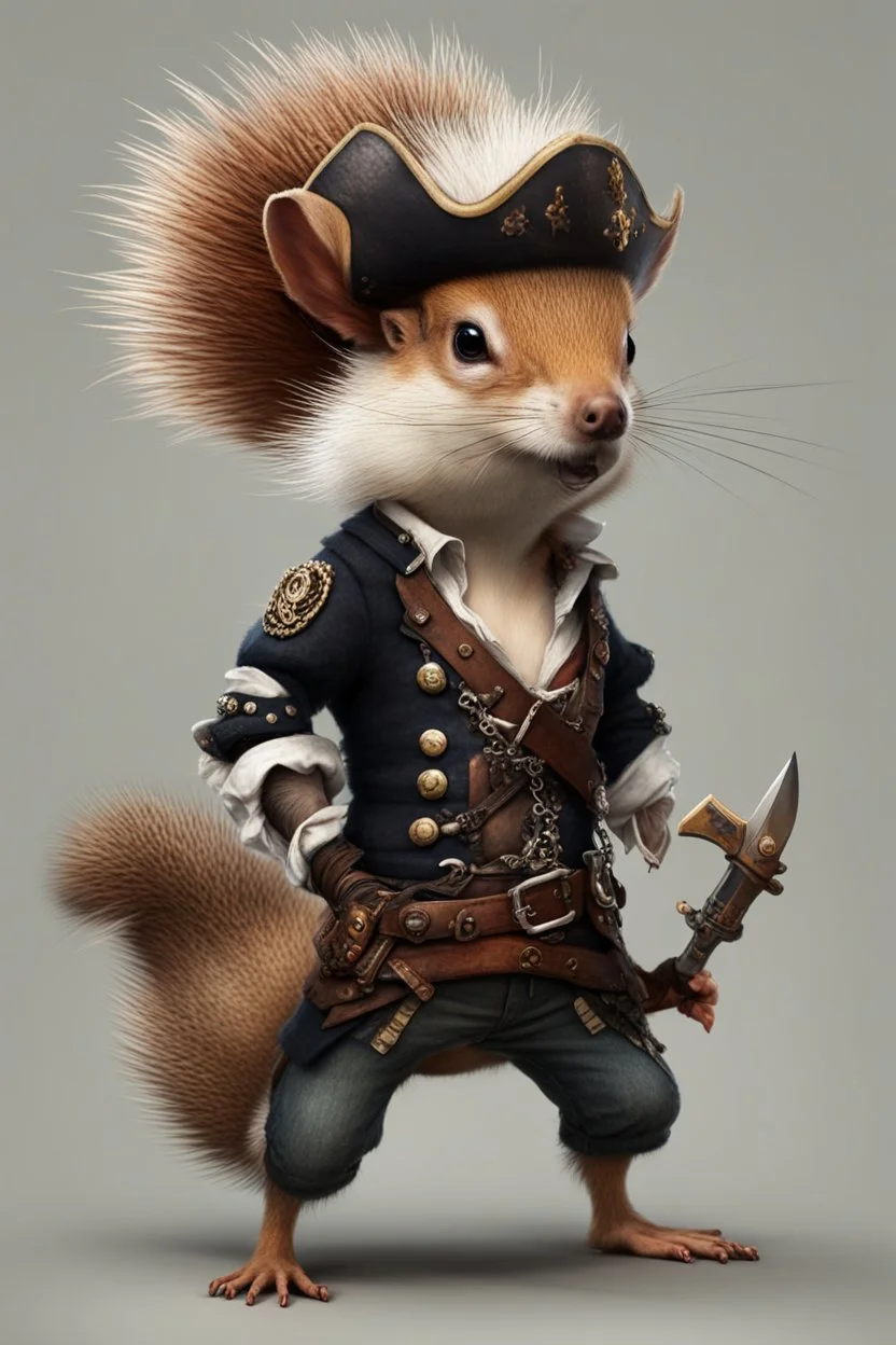 squirrel hedgehog mix humanoid pirate