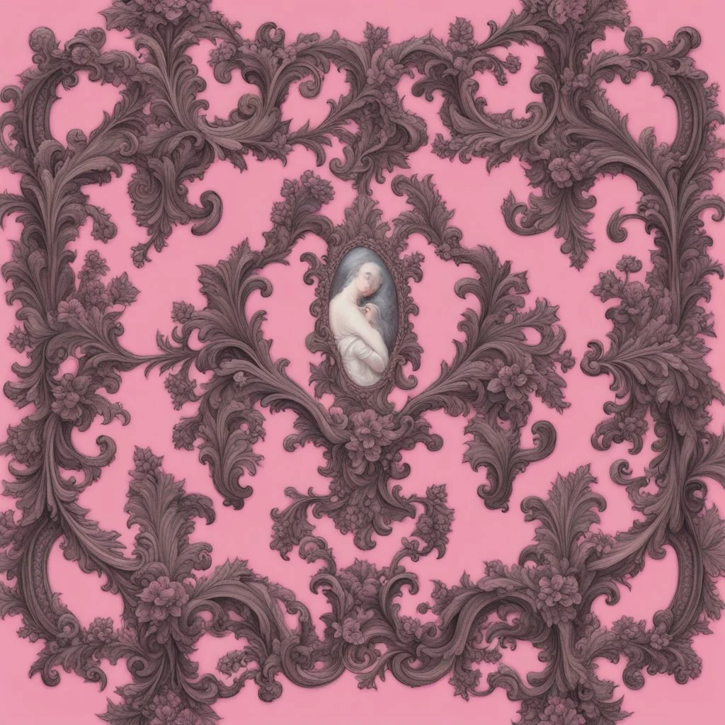 baroque art aesthetic pink