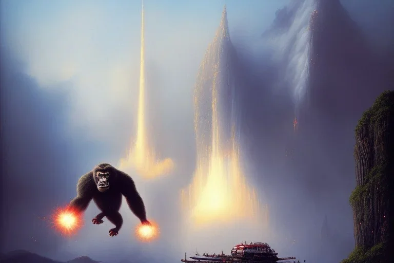 Chris Foss painting of king kong