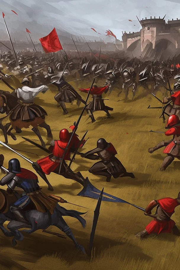 a blooded medieval battle field