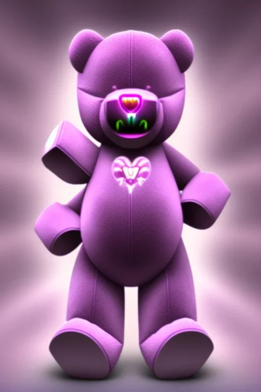 a giant purple care bear