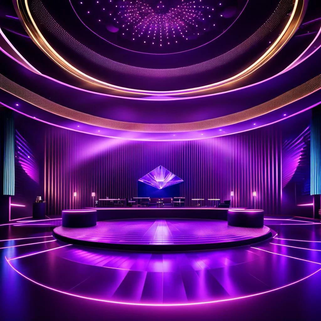 a luxury night club dance stage