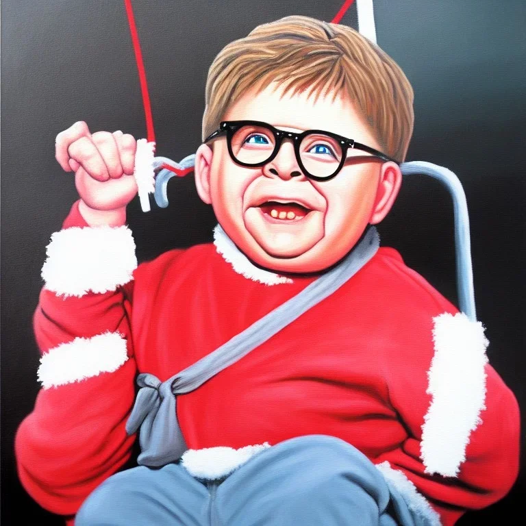 blind ralphie from christmas story painting billingsley