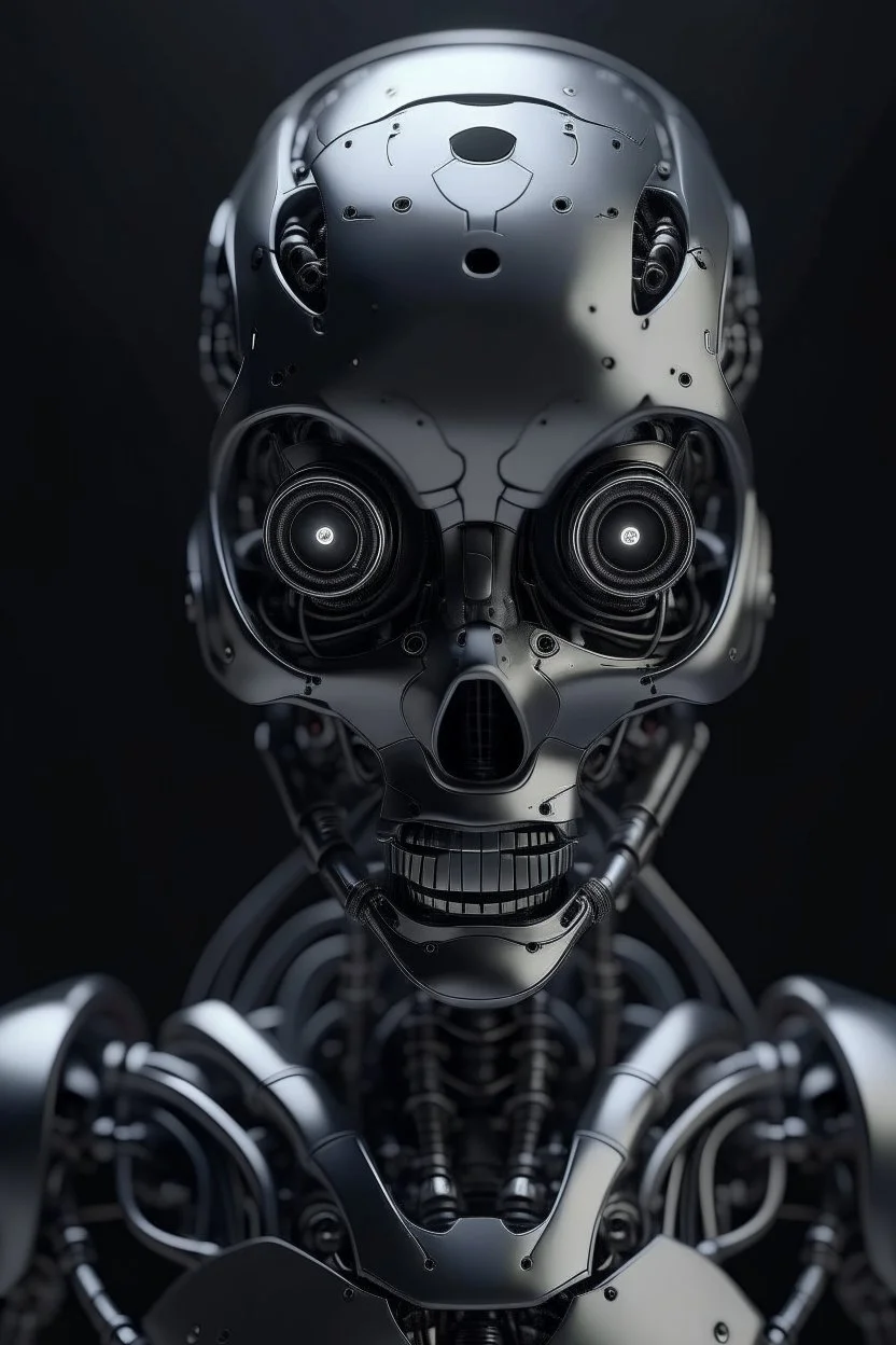 areal scary robot looking at