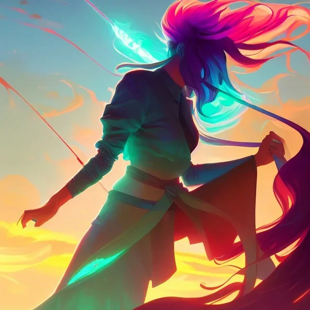 arcane style character magic digital painting bioluminance Alena Aenami Artworks in 4K design by Lois van baarle by Sung Choi by John Kirby artgerm and greg rutkowski and magali villeneuve Mage Fighter Assassin