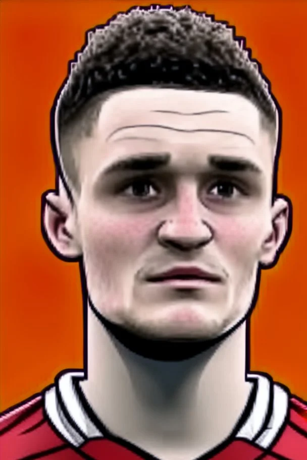 Cole Palmer English football player ,cartoon 2d