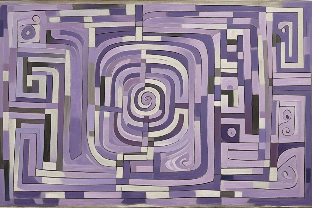 A light purple maze of illusion painted by Pablo Picasso