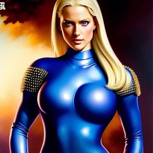 fullbody portrait 'beautiful blonde Sexy massiveboobs Cammy',wearing skintight latex suit,hyperrealistic skin,Hypewrrealistic crystal clear Blue eyes,painting by gaston bussiere, greg rutkowski, yoji shinkawa, yoshitaka amano, tsutomu nihei, donato giancola, tim hildebrandt, oil on canvas, cinematic composition, extreme detail,fit full head inside picture,32k