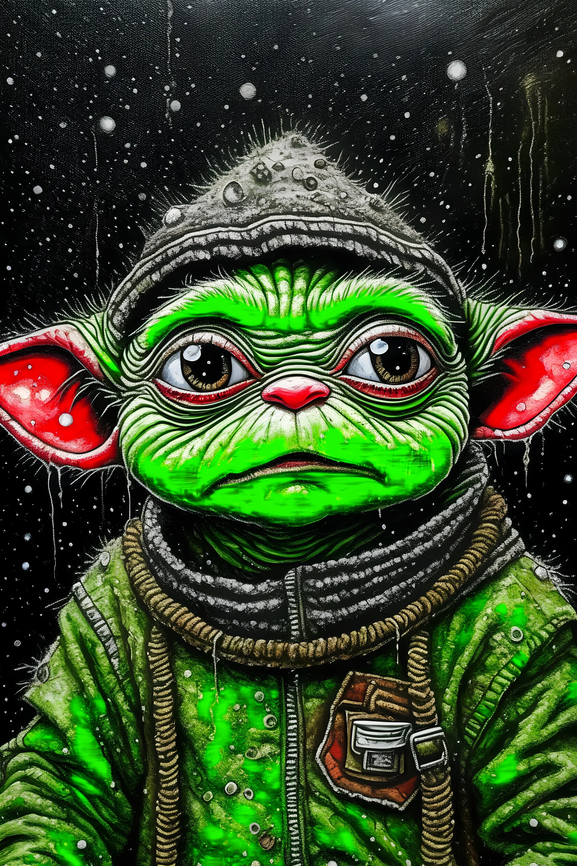 painting of grogu by Paul oz