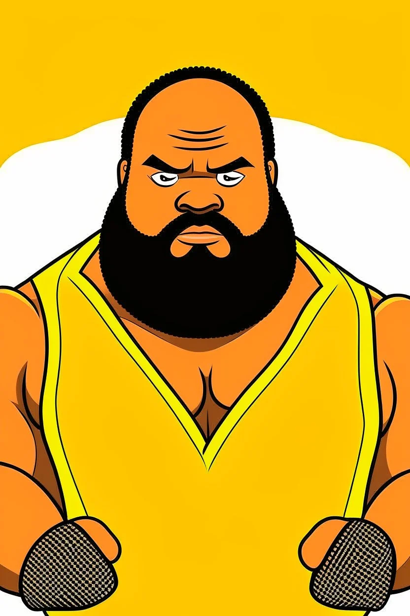 Mark Henry American wrestler catoon 2d