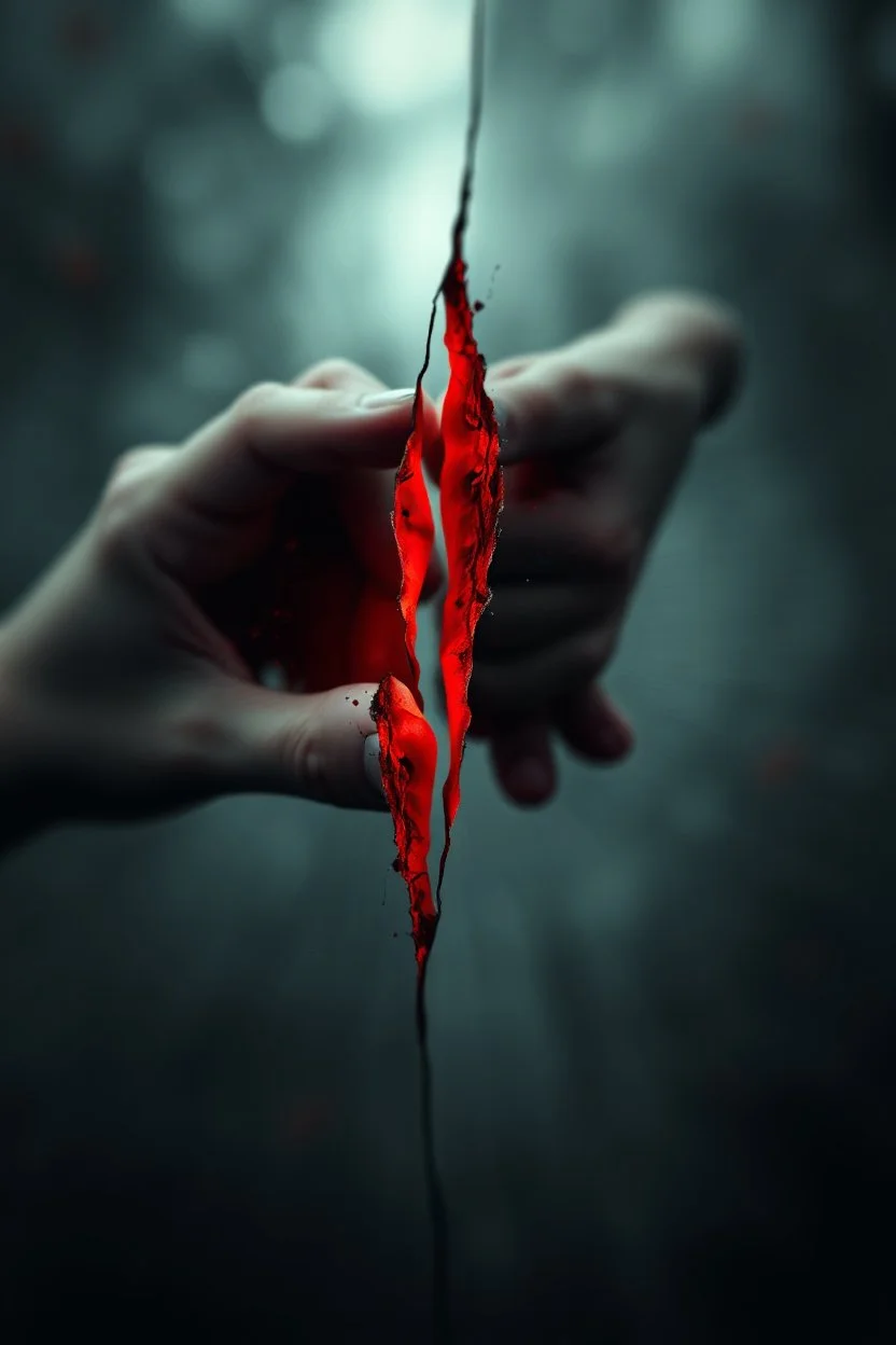 a blurry, distressing, haunting image of splitting in half