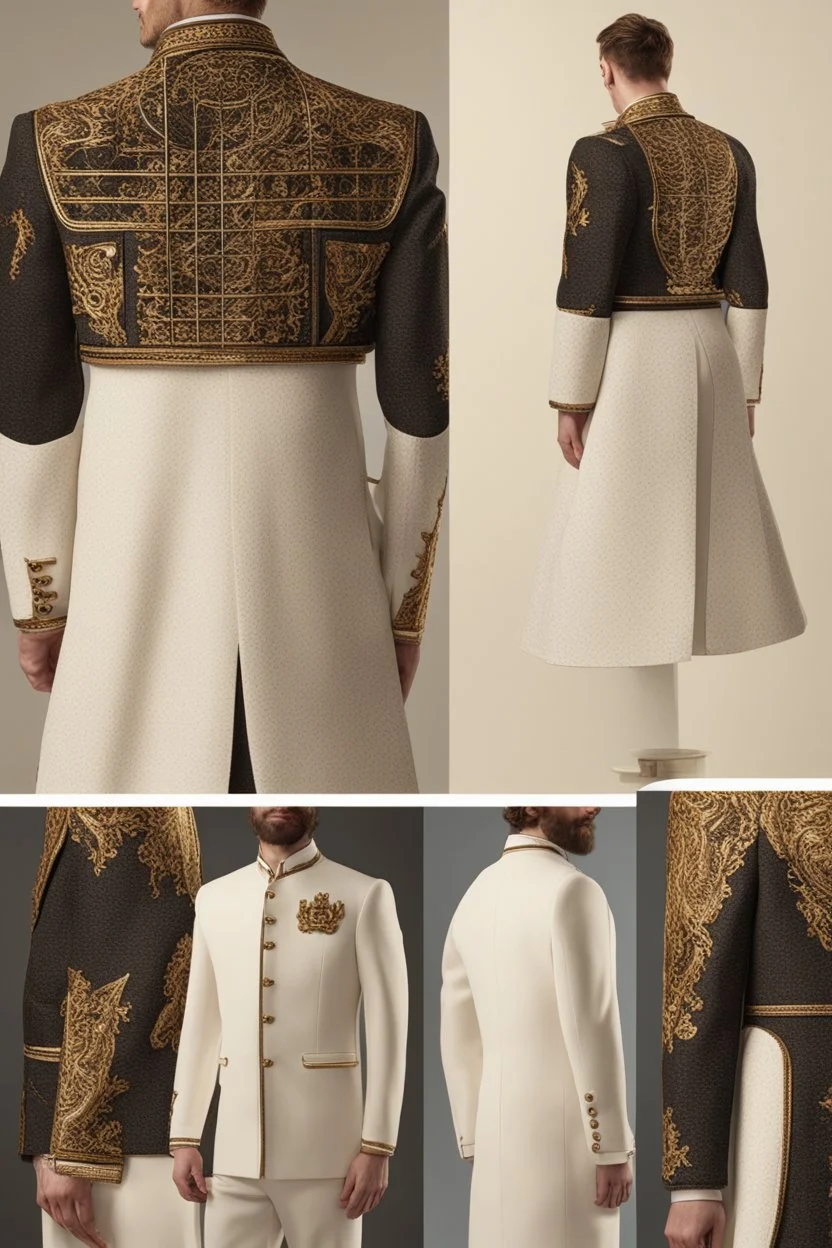 Royal jacket design on two different sides