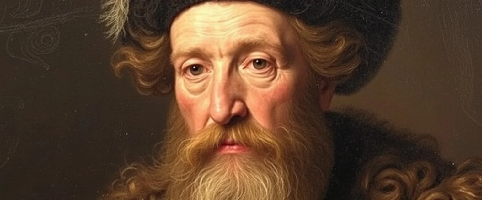 master oil painting by Rembrandt, king charles as an old beardless black guy