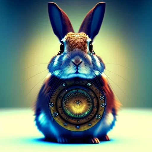 steampunk rabbit,steampunk style,shallow depth of field 50, macro lens, unreal engine 5, ultra detailed