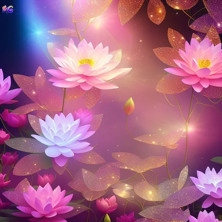 one big crystal subtle lotus in a galactic ambiance with a beautiful fairy, delicate colors, finely tuned detail, ultra high definition, 8 k, unreal engine 5, ultra sharp focus