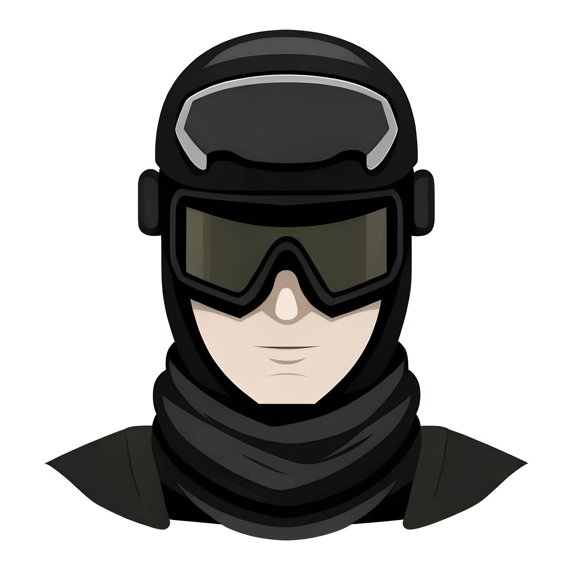 Avatar of a man wearing a black half ski mask and aviator glasses