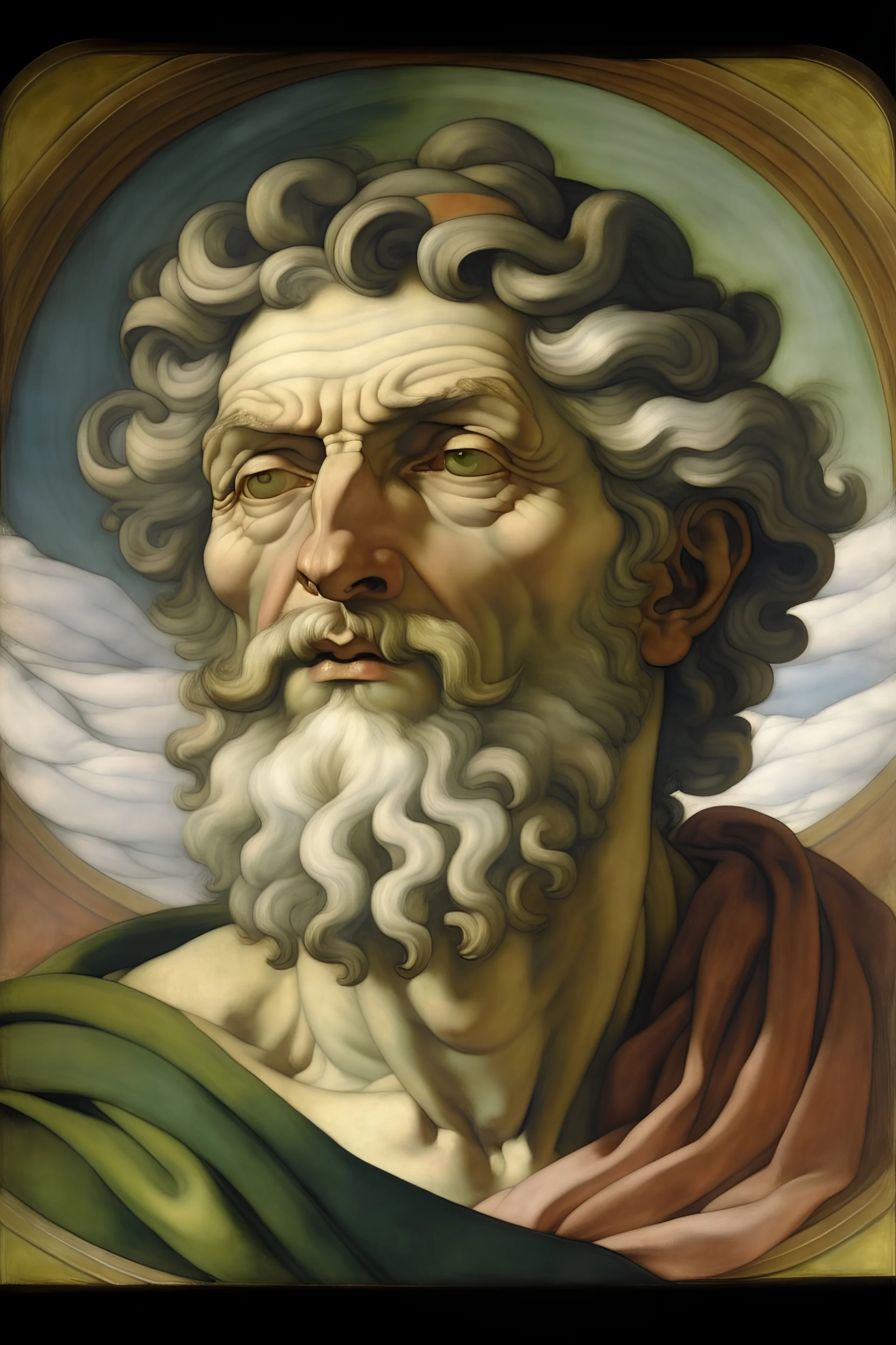 portrait of God in Heaven by michelangelo