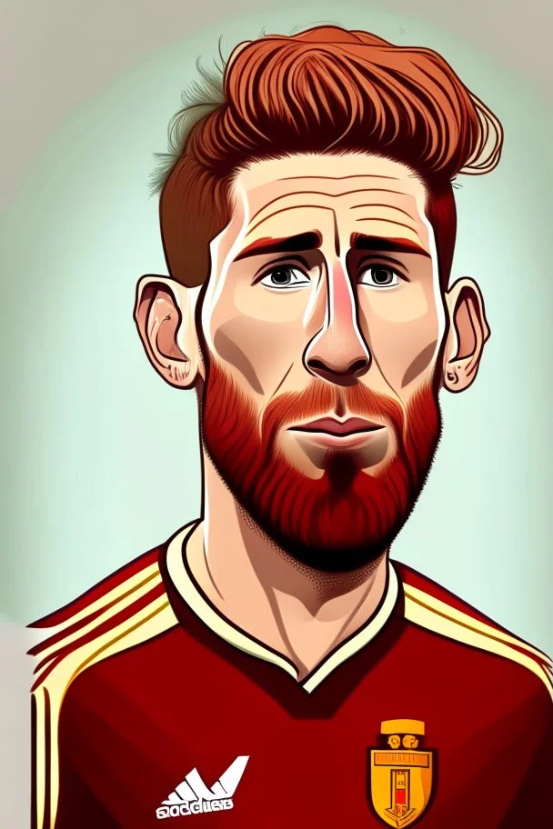 Sergio Ramos Spanish football player 2d cartoon