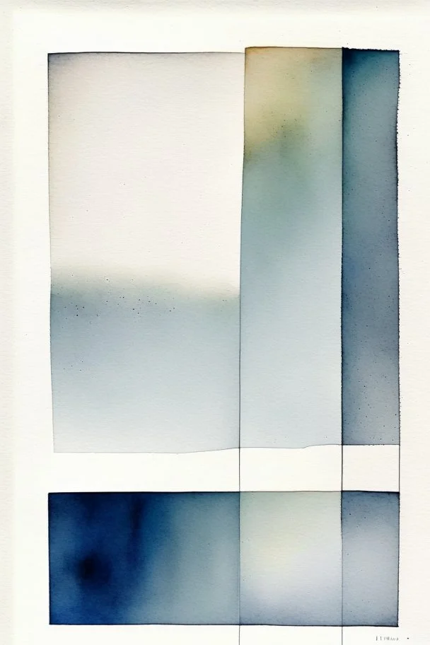 Abstract watercolour painting in the style of Agnes Martin