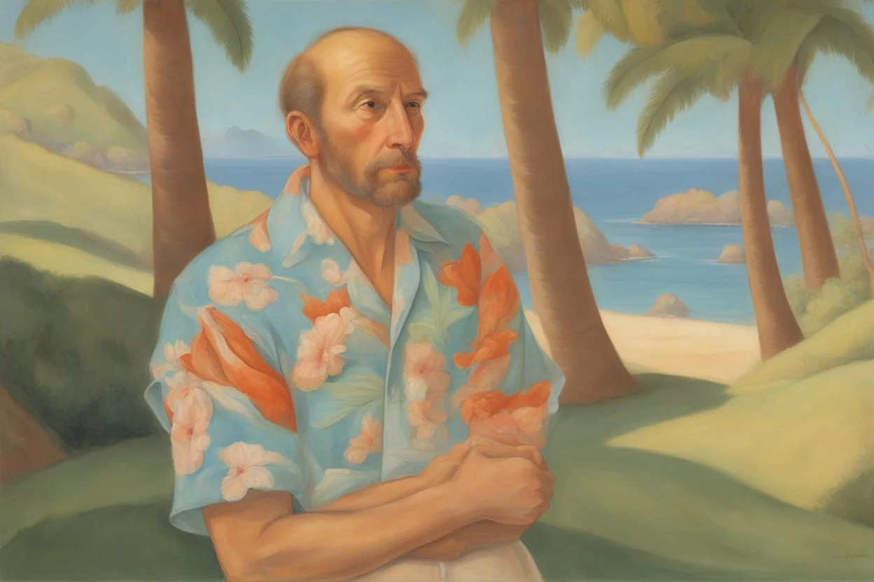 man in Hawaiian shirt by pontormo