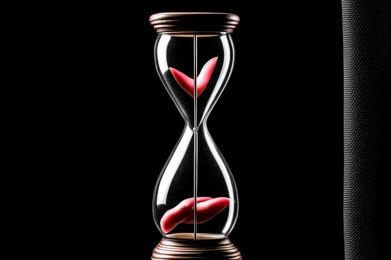 A picture of a person holding an hourglass, symbolizing the importance of time management.