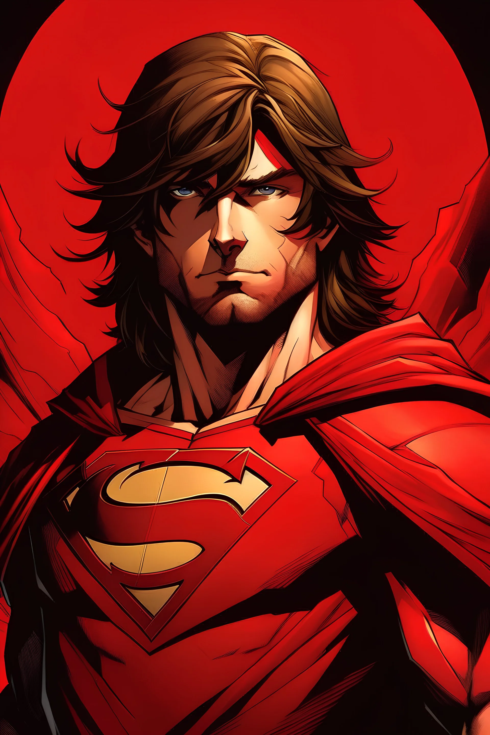 red hue, super hero, American comic, brown hair