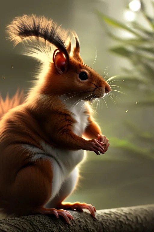 Ratatosk, lighting, hyper realistic, unreal engine 5, 16k,