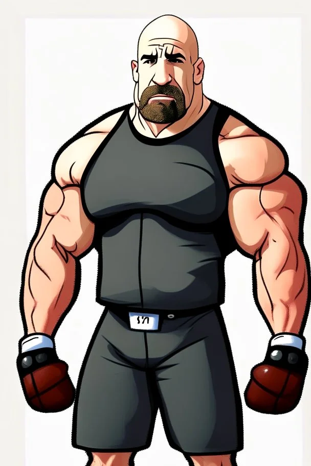 Bill Goldberg American football player ,cartoon 2d