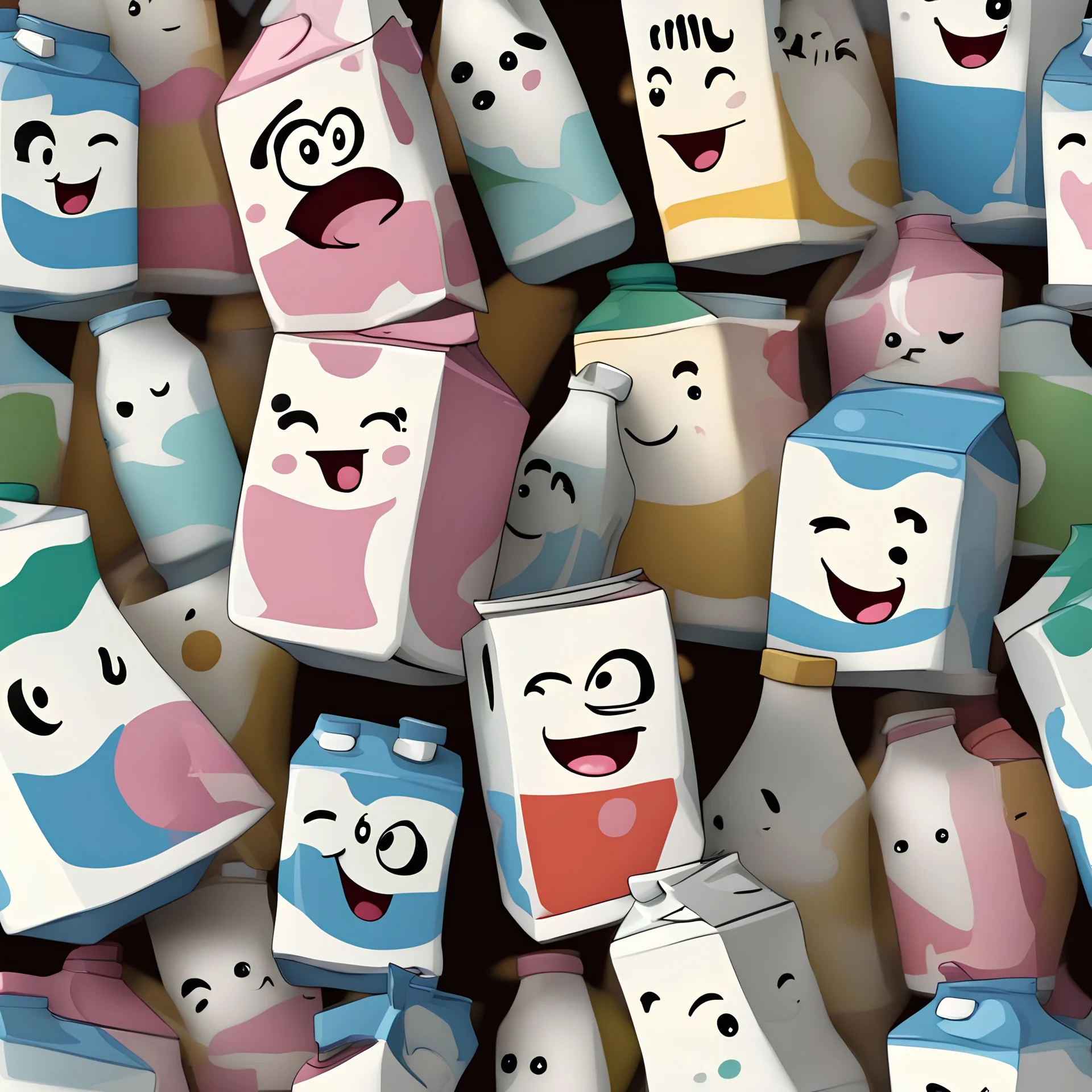 cartoon milk carton dancing
