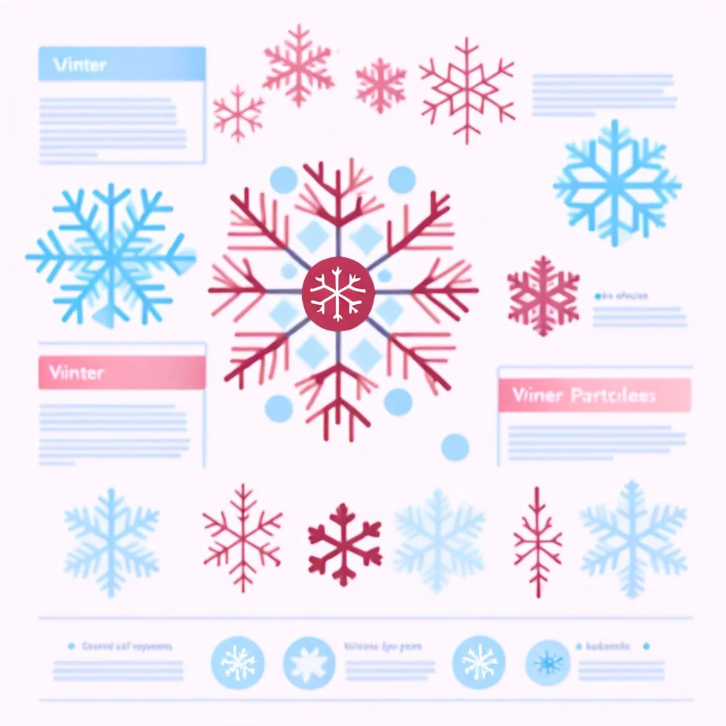 Cute seasonal infograph depicting winter, snowflakes are instead viral particles