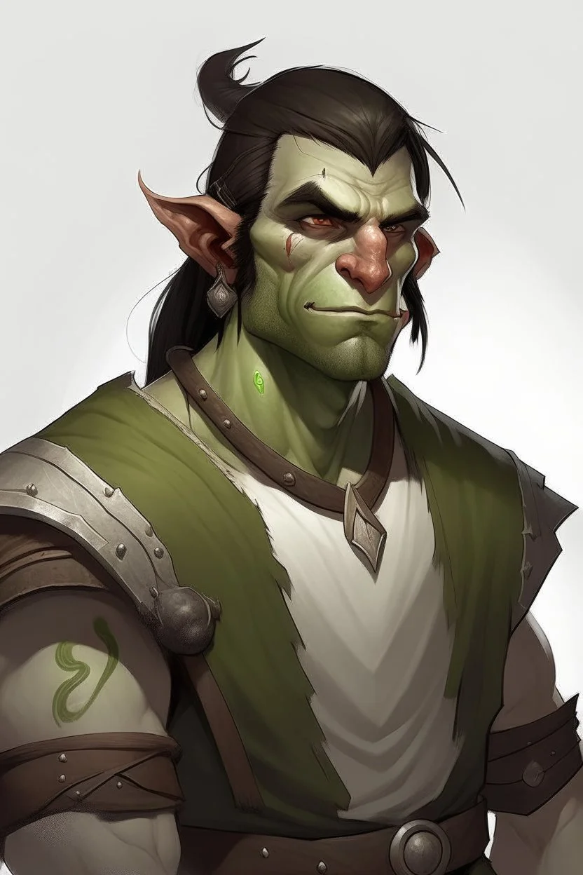 teen pretty half orc male