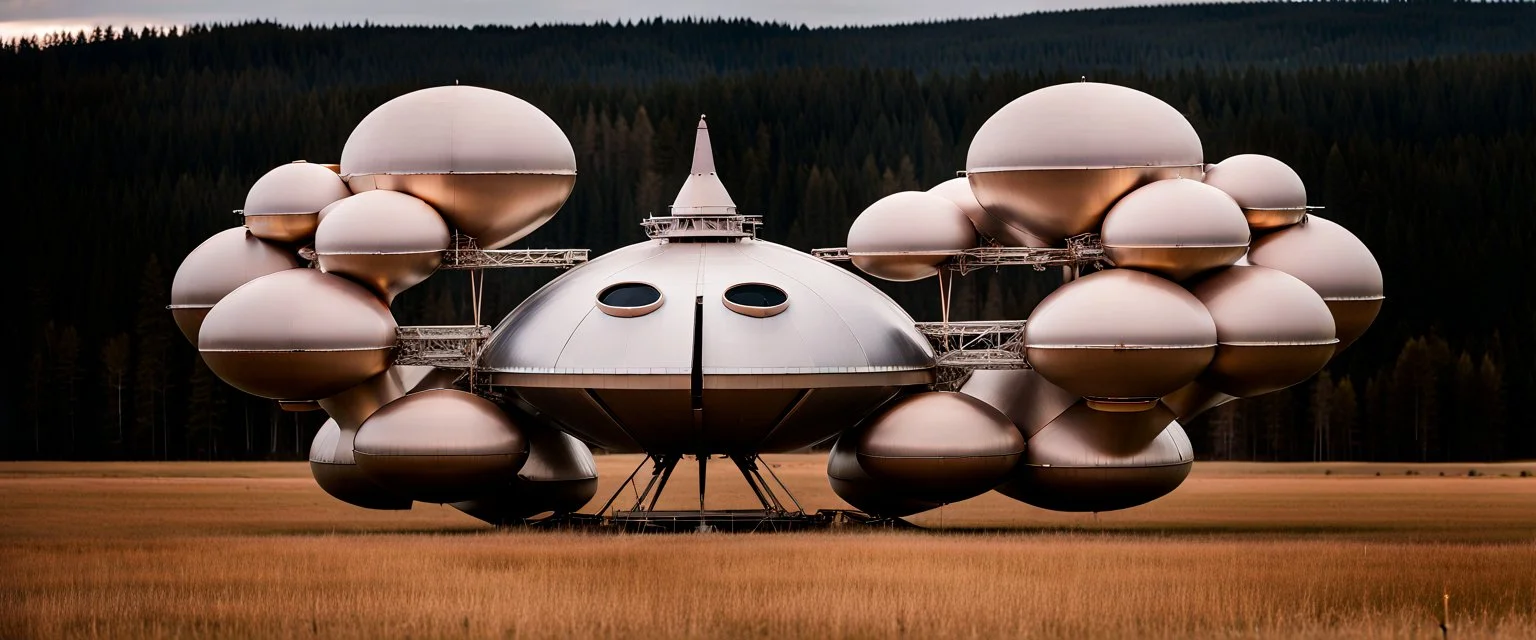 Tic-Tac shaped alien spaceship floating 50 meters off the ground in Alberta, cinematic, Fuji Film, Anamorphic lens, deep depth of field