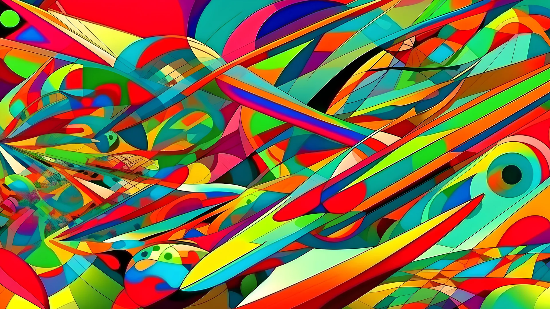Abstrarsection of planes Psychedelic pattern By Alex
