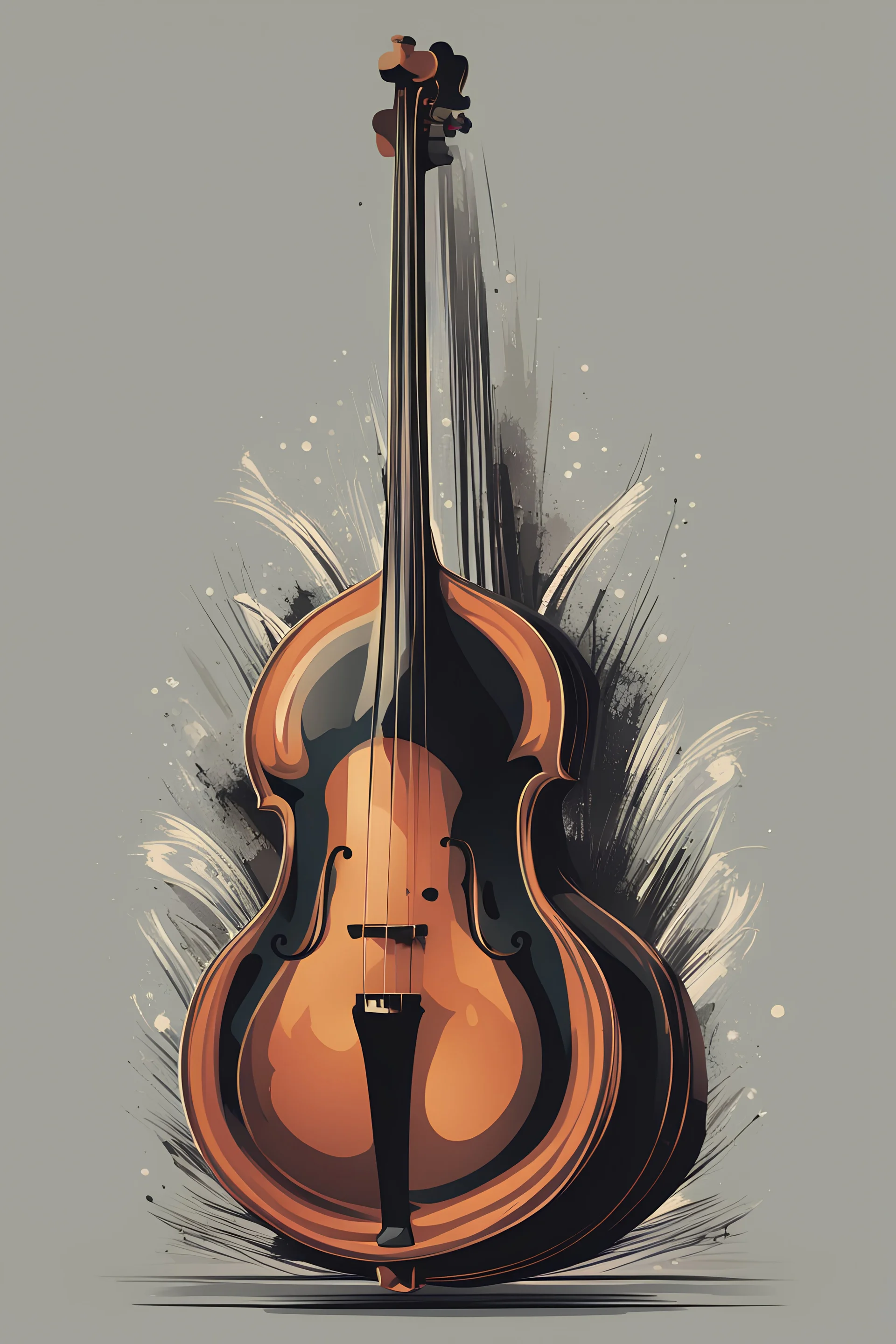 double bass vector art